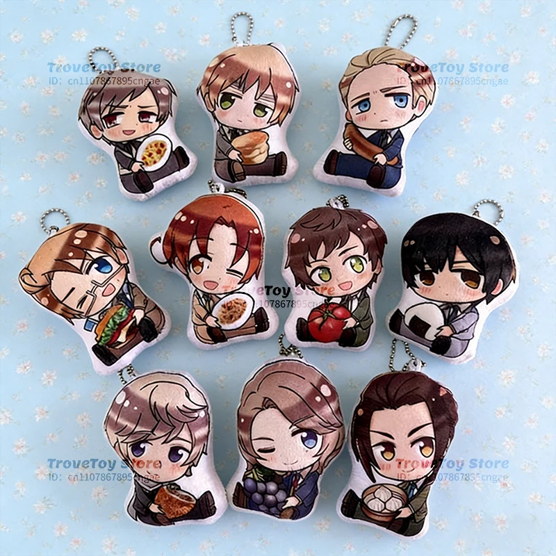 10cm Mini Axis Powers Hetalia Anime Plush Pendant - Feliciano Vargas Arthur Kirkland Ivan Stuffed Toy Bag Decor