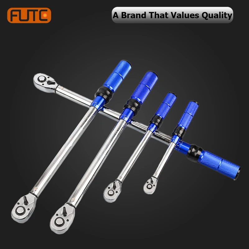 

FUTE Preset Adjustable Torque Wrench Bidirectional Ratchet Non-slip Handle 1/2-3/8 Socket Professional Bicycle Automotive Tool