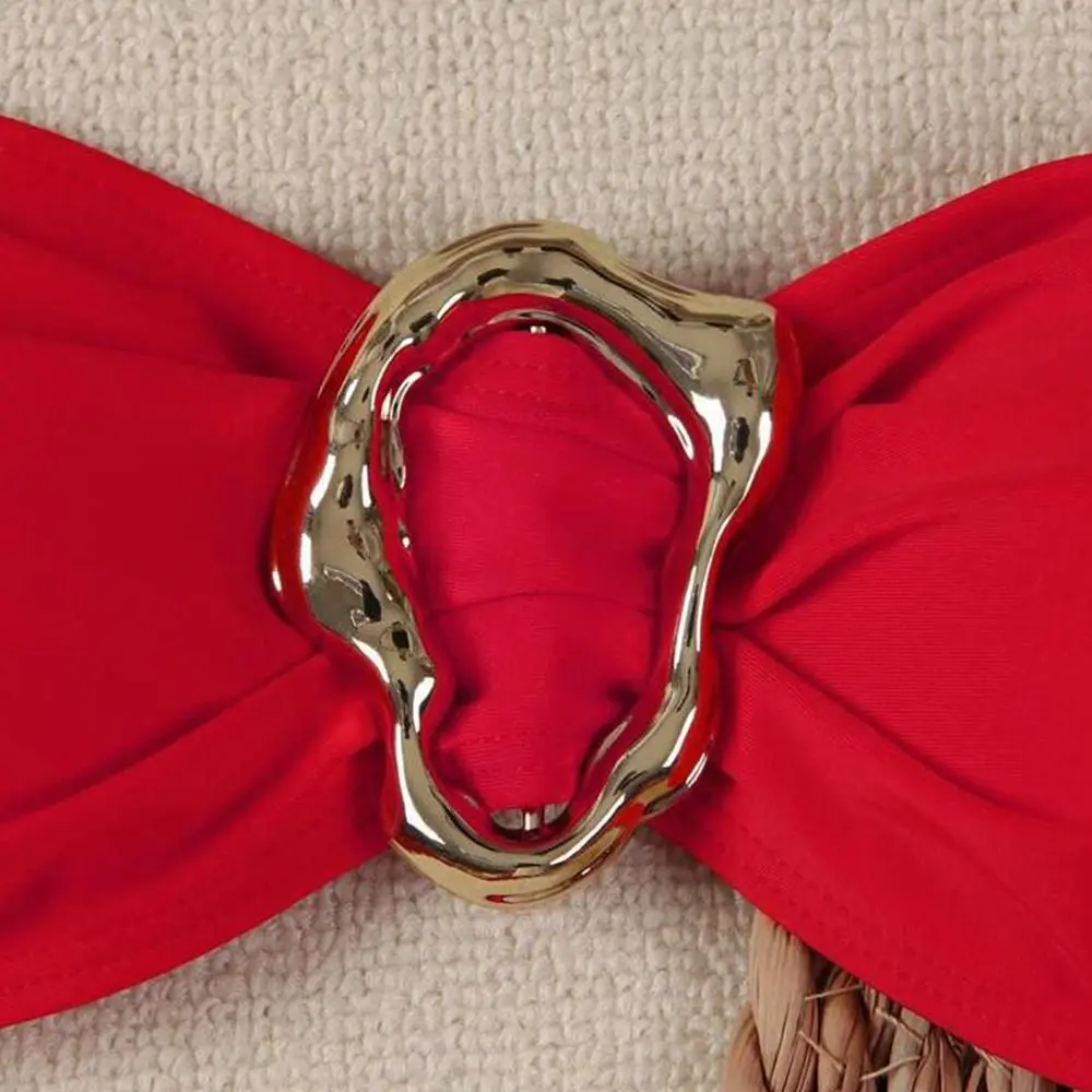 

2Pcs/Set Fashion Summer Beach Bikini Bandeau Casual Women Swimsuit Bathing Suit Push-Up Swimwear Vacation