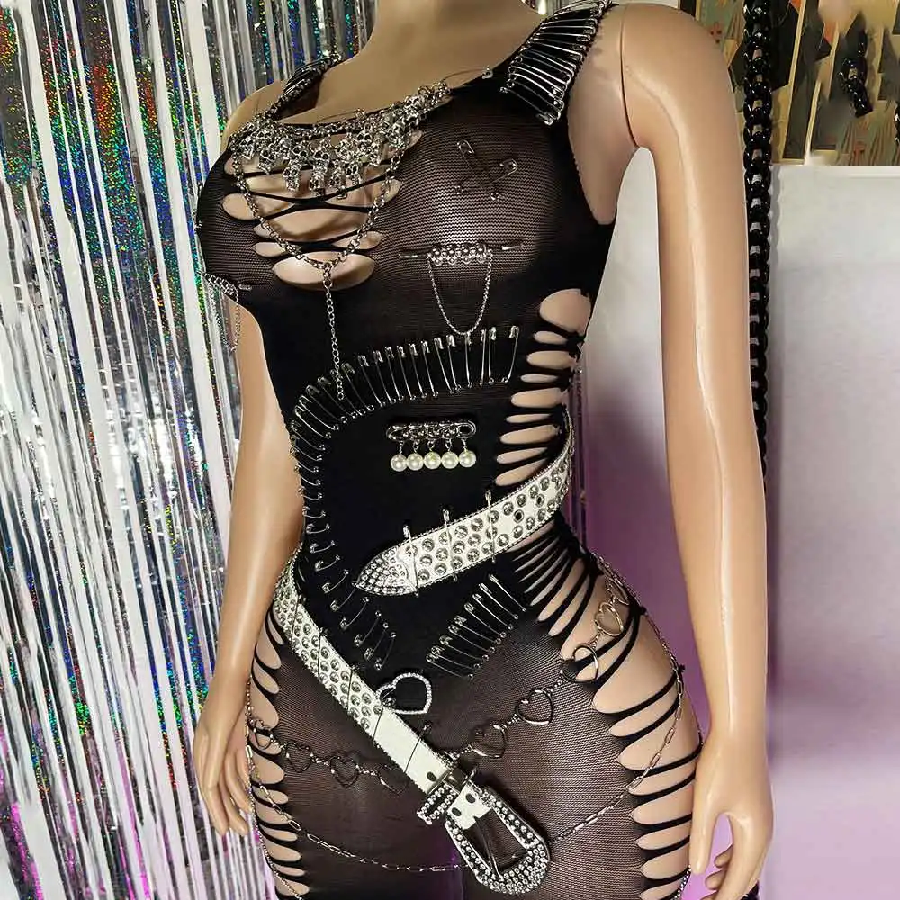 Harajuku e-girls coeur fait à la main Eco Y2K hauts Punk Rock Grunge chaîne Goth adolescent fée ceintures bricolage robe gothique années 90 Kawaii Emo