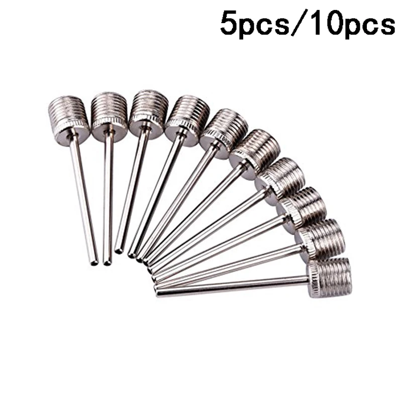 5/10Pcs Basketball Inflating Pump Needle Football Inflatable Air Valve Adaptors Nozzle Ball Air Needle Stainless Steel Pump Pin