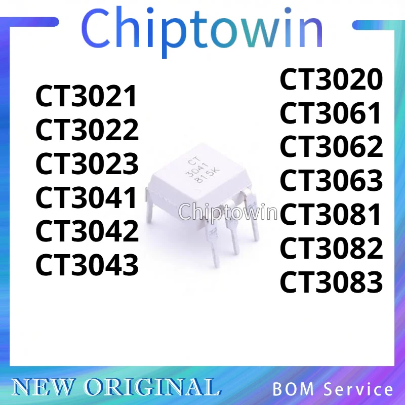5/50/500 pcs CT3020 CT3021 CT3023 CT3041 CT3043 CT3061 CT3062 CT3063 CT3081 CT3082 CT3083 DIP-6 Triac Optocoupler W7