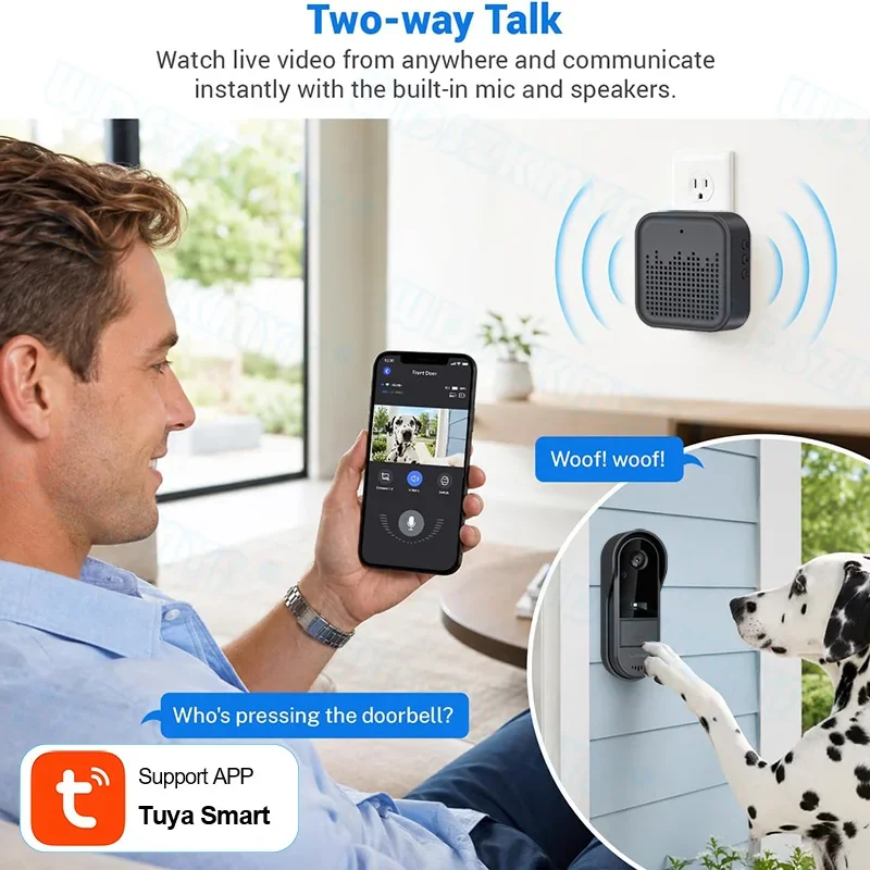 1080P WiFi Doorbell Camera Smart Home Wireless Video Intercom Camera Inteligente Night Vision TUYA For Security Apartment