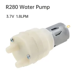 R280 Mini Water Pump Motor 3.7V 1.8L/Min Large Flow Electric Micro Diaphragm Pump Self Priming Suction Pump for Water Dispenser