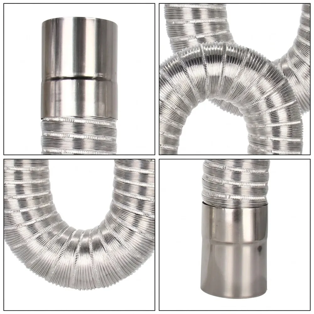 Adjustable for exhaust Pipe Length Smoke Pipe Inner Diameter 8cm Retractable for exhaust Lightweight Construction Prevents