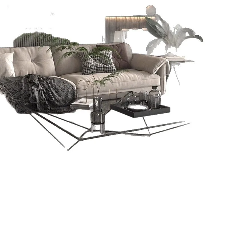 Small apartment household living room square creative art high-end coffee table