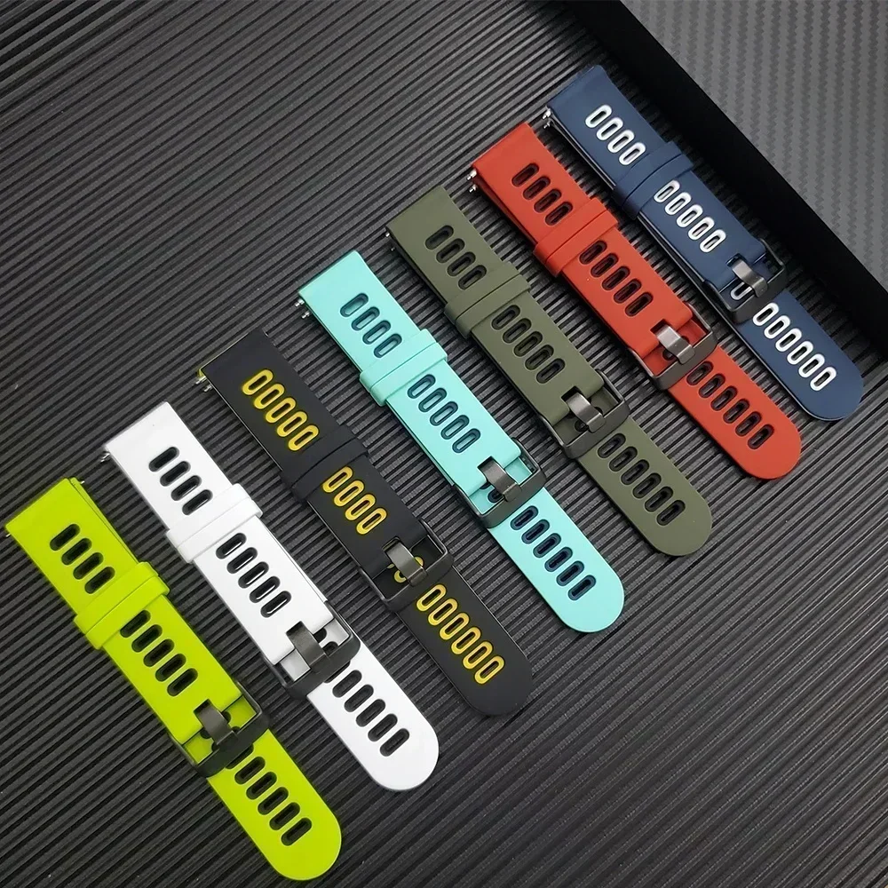 22mm Sport Bracelet Strap For Blackview W60 Smartwatch Colorful Silicone Watchband For Blackview W70 Pro W50 W50 Pro Wristband