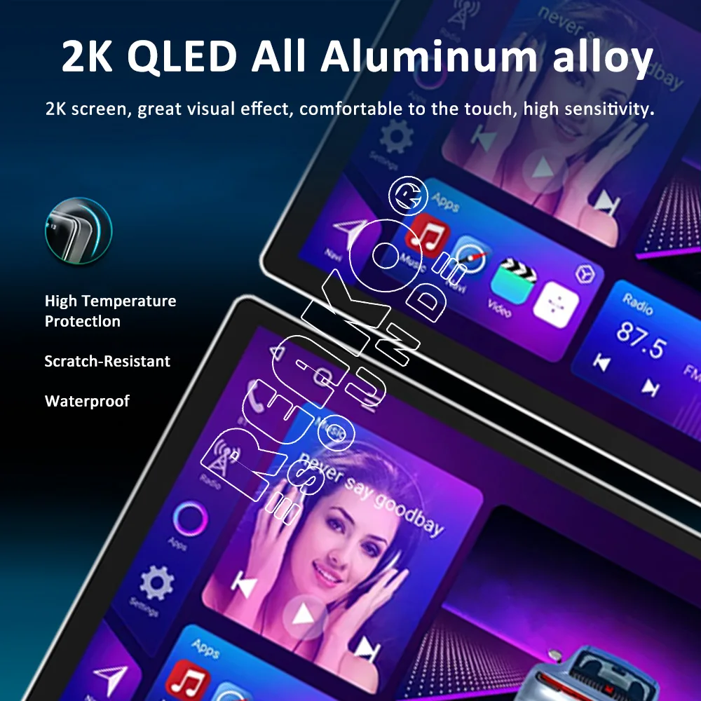 13.1 بوصة 2k شاشة مشغل فيديو السيارة TS10 6 + 128G Carplay QLED شاشة 8 Core CPU 4G GPS 360 وظيفة DVR BT راديو السيارة