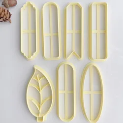 Square Oval Carp Leaf Geometry Shape Polymer Clay Molds Cutting Molds Cutter DIY Bookmarks Decoration Handmade Tools Baking Tool