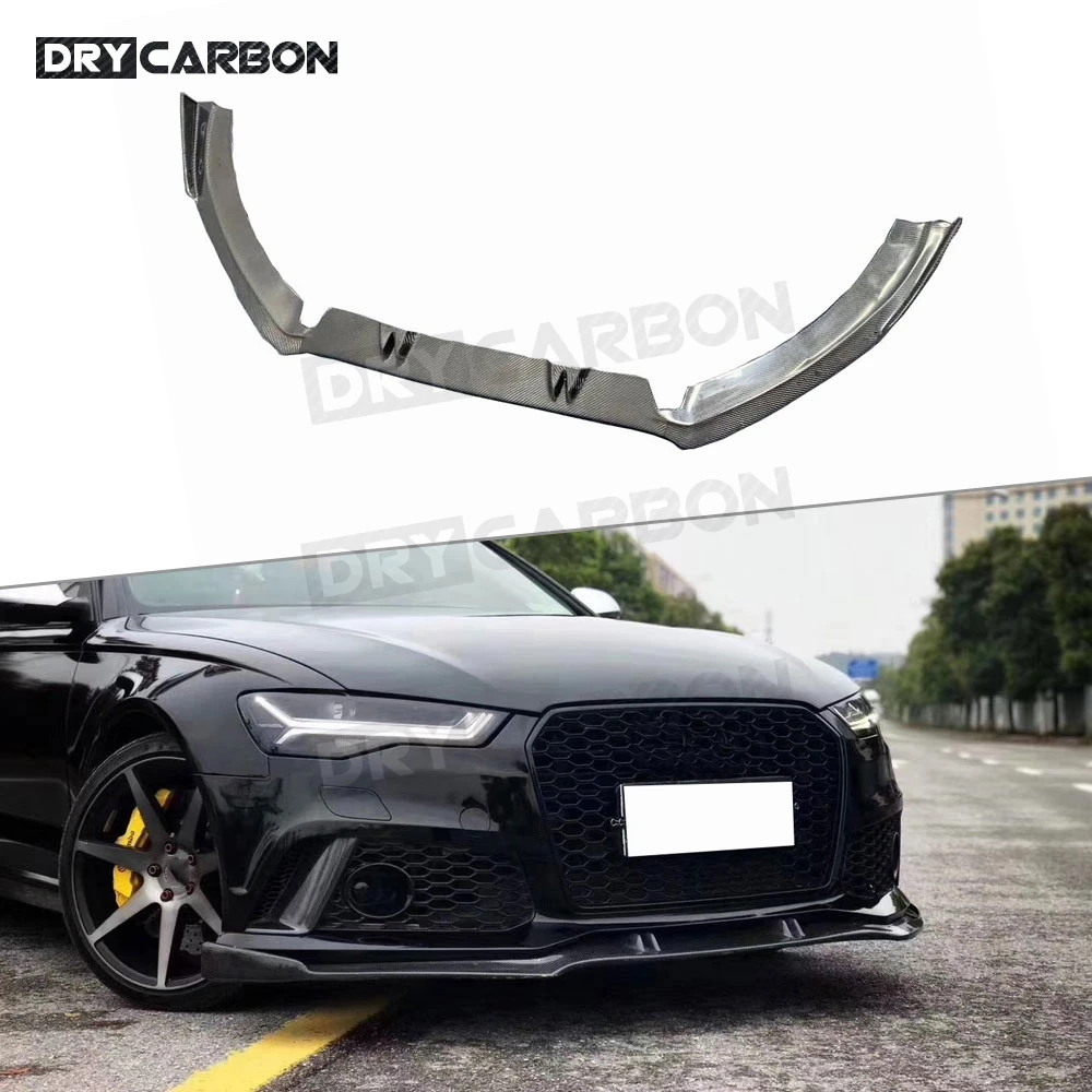 

For Audi A6 RS6 2012-2016 Front Lip Spoiler Carbon Fiber / FRP Head Bumper Chin Shovel Protector Car Styling