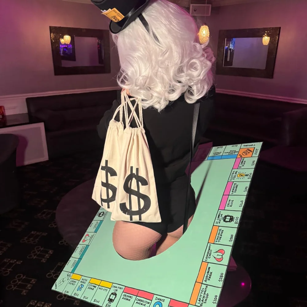 11,8 x 15,7 Zoll große Geldtasche Requisite Geld Dollarzeichen Kordelzug Tasche Dollar Symbol für Spielzeugbevorzugung Cosplay Thema Party Zubehör – Detail 2
