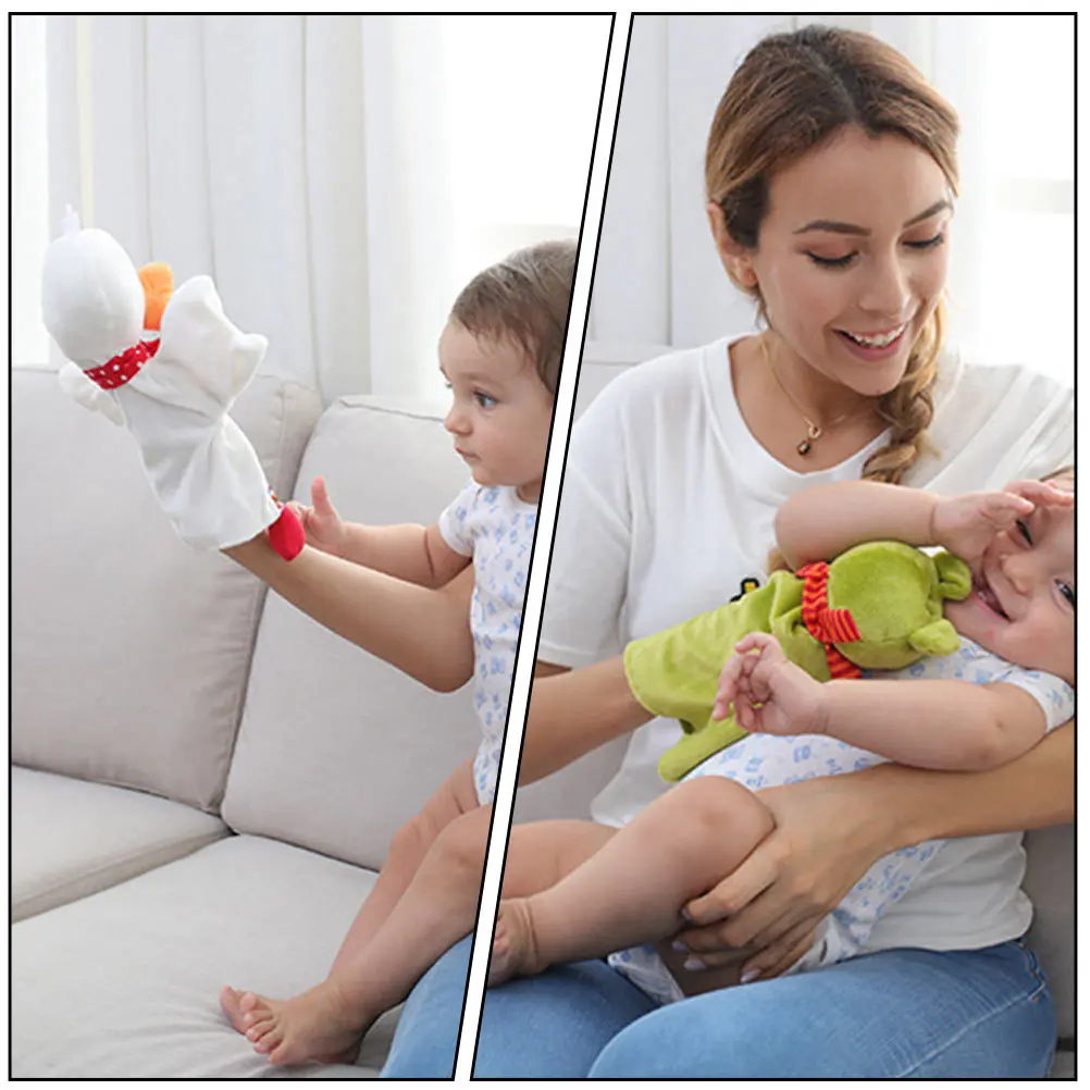 

2pcs Hand Interaction Animal Hand For Kids Interactive Storytelling Parent-Child Bonding Educational Plaything
