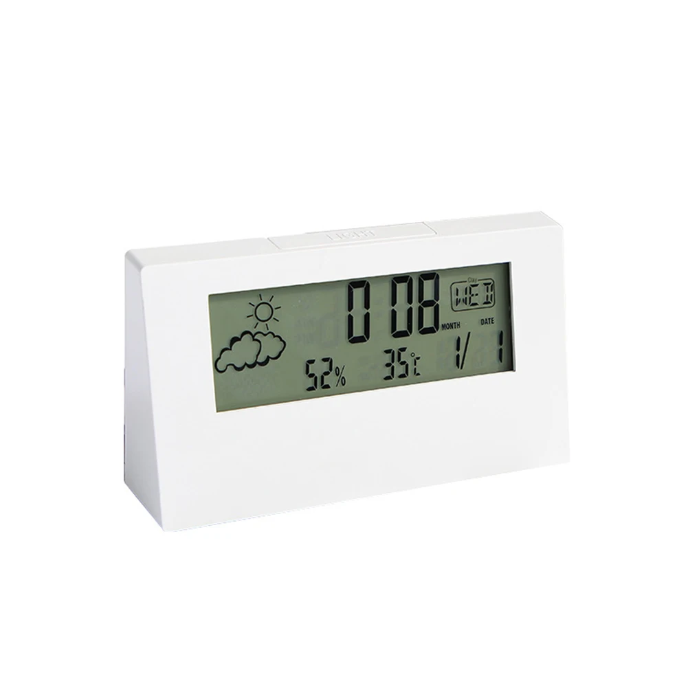 Multifunctional Thermohygrometer Clock with Creative Weather Display Small Alarm Clock for Optimal Room Conditions