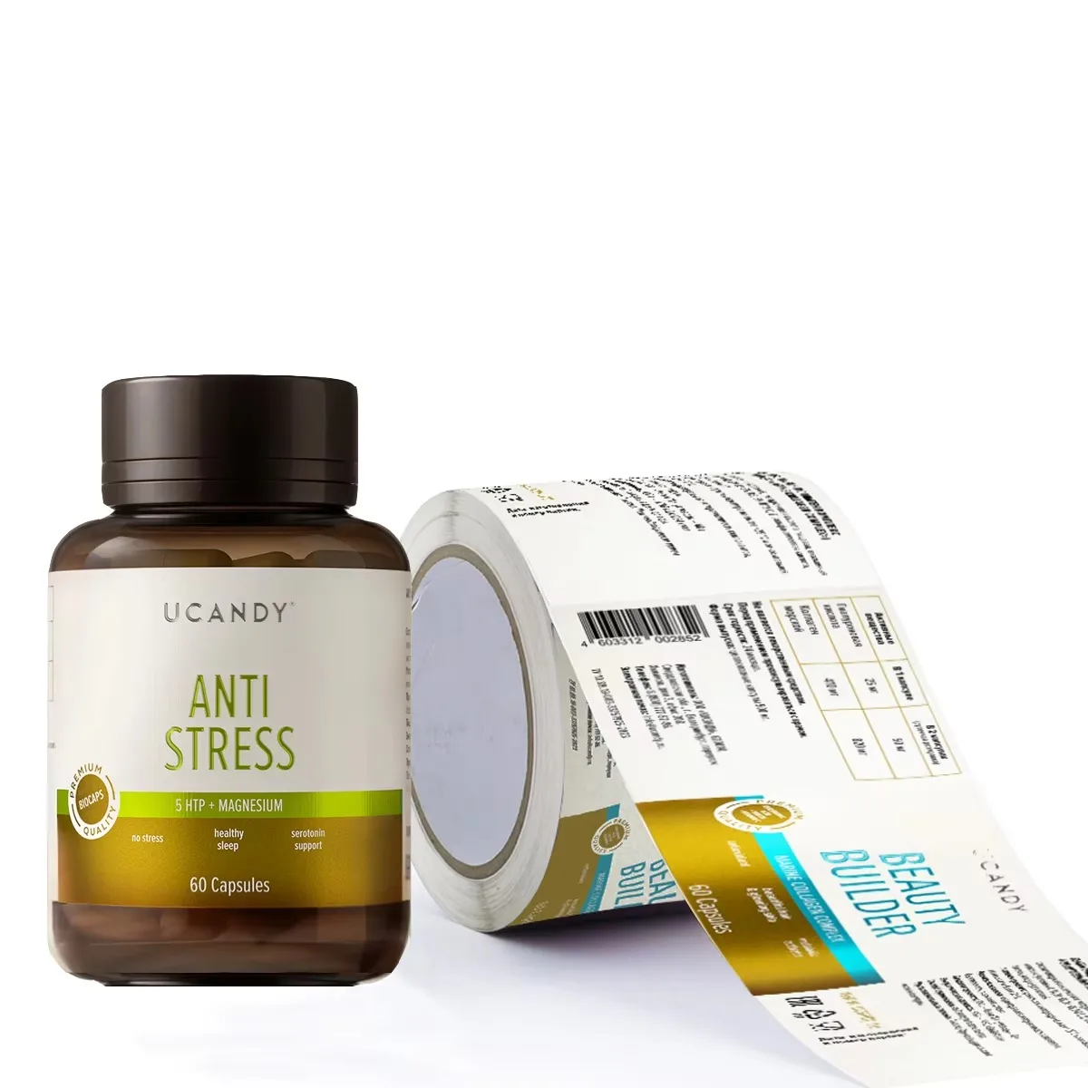 

Индивидуальные дополнительные этикетки | 3D-лак с рельефной фольгой и УФ-тисненой печать наклеек | Упаковка для бутылок и банок для продуктов здравоохранения