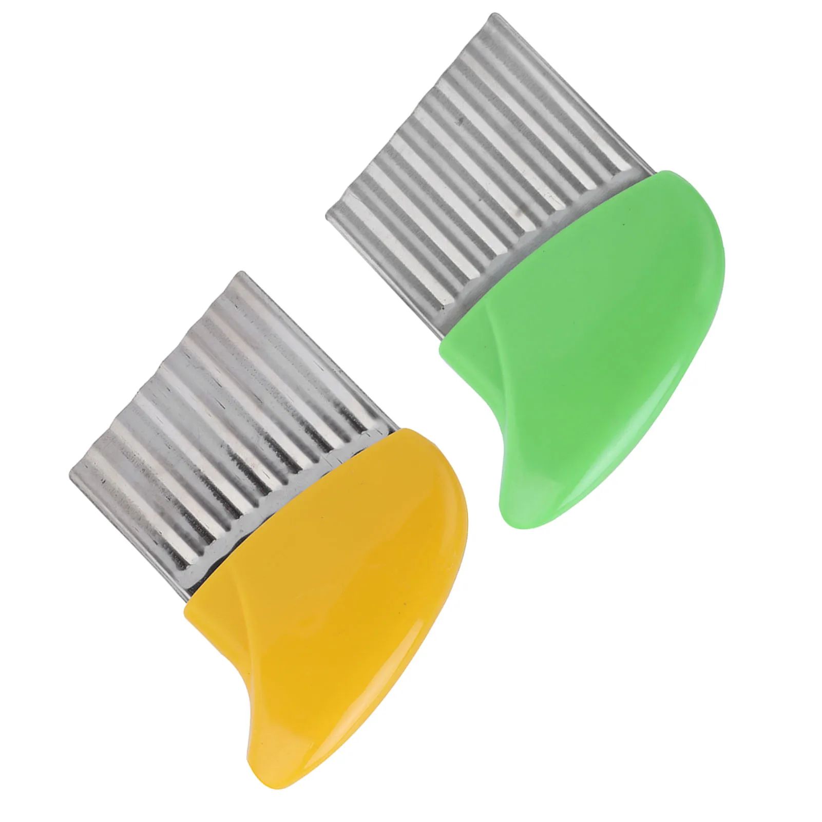 Potato Cutter Environmentally Friendly One-Piece Moulding Incisive Blade Wavy Cutter Rounded Handle for Home for Restaurant