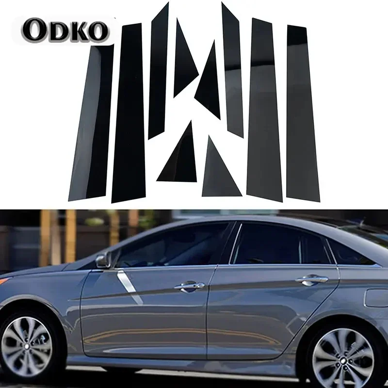 

Car Pillar Posts Door Window Cover Trim BC Column Sticker for Hyundai Sonata 2011 2012 2013 2014 Exterior Accessories