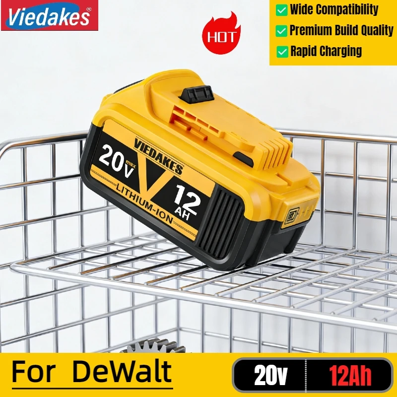 

20V 12.0Ah rechargeable lithium-ion battery Suitable for Dewalt 20V battery DCB200 DCB205 DCB206 for tool DCF850 DCD796 DCF922★