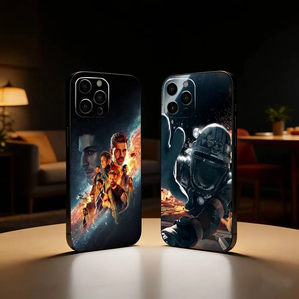 

American TV series T-The E-Expanse Phone Case For iPhone17,16,15,14,13,12 Plus,Max Soft Silicone Black Cover