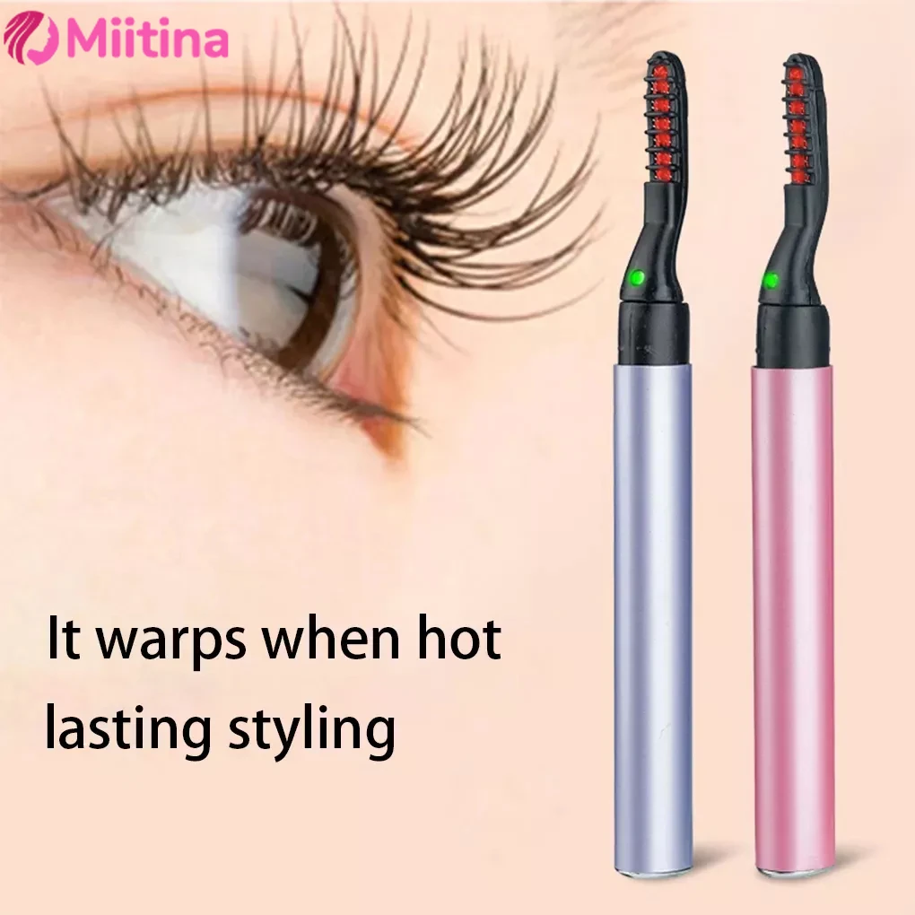 

Electric eyelash curler with constant temperature curling device for long-lasting shaping of upper and lower eyelashes