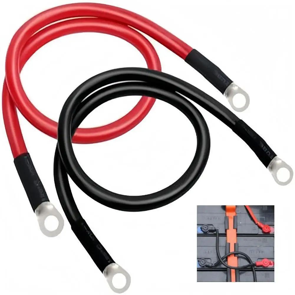 

Соединительный кабель аккумулятора 2AWG, сверхмощный кабель, кабель 30/50 см, мягкий клеммный провод, автомобильные электронные аксессуары