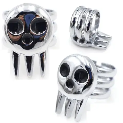 Popular Cartoon Anime Peripheral Same Style Cosplay Rings Unisex Opening Adjustable Skull Ring Jewelry Accessories Props