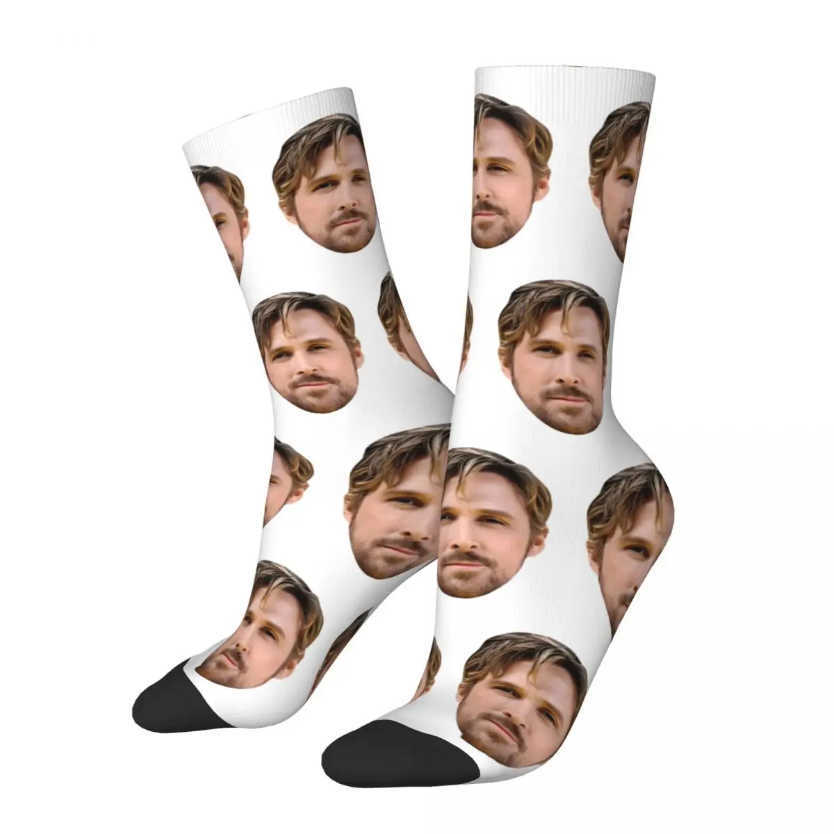 Harajuku Women Men Ryan Gosling Funny Big Face Dress Socks Accessories Soft Socks Comfortable Best Gift Idea