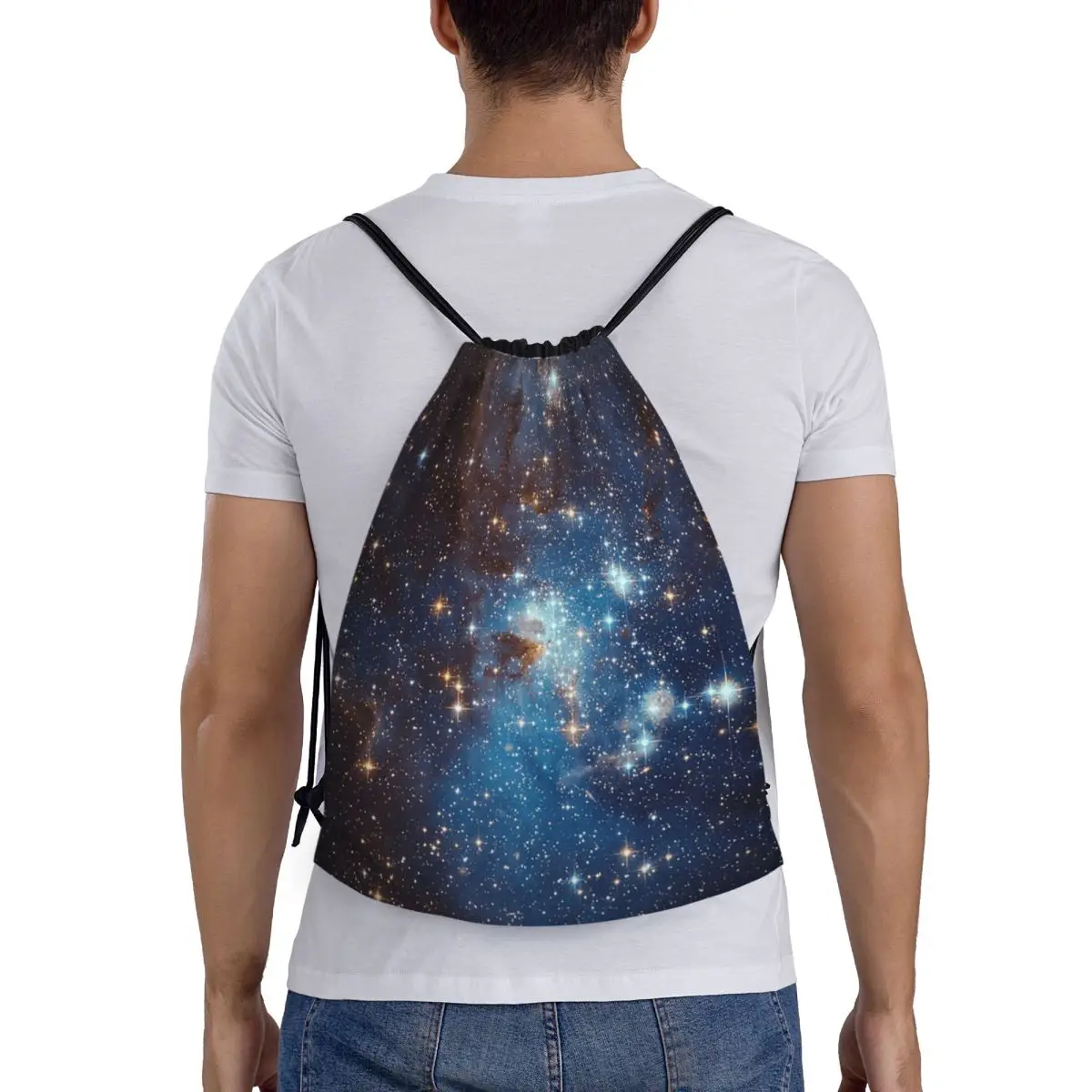 Space Galaxy Constellation Backpacks Casual Drawstring Bags Sports Bag Book Bags for Travel School