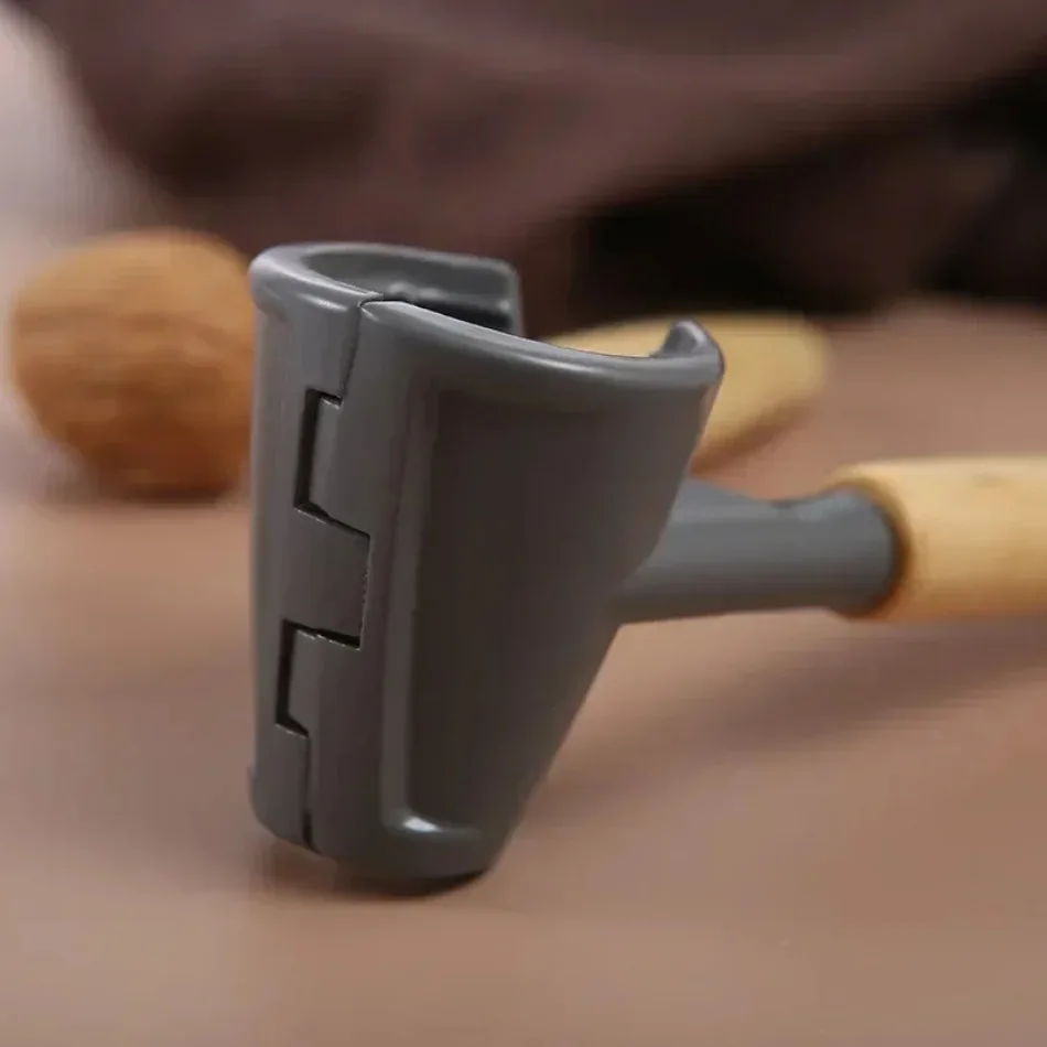 جديد الثقيلة الألومنيوم الجوز كسارة البندق مقابض الخشب أداة يدوية لفتح جراد البحر البقان المكسرات الجوز فتاحة الجوز المفرقعات