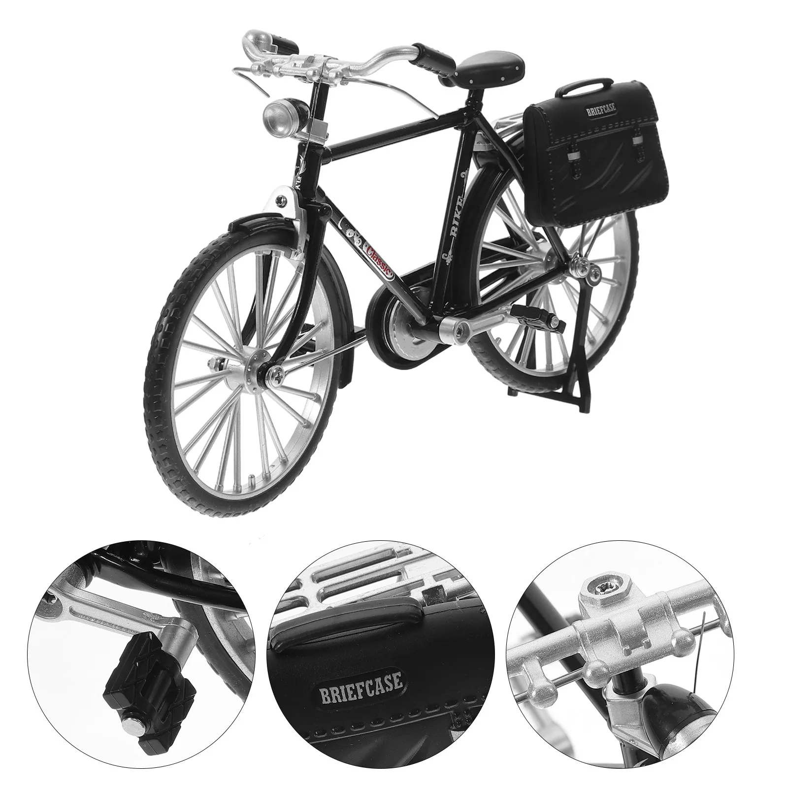 1Set Bicycle Sculpture Vintage DIY Iron Bike Assembly Desktop Decoration for Kids and Home Office Miniature Bike Model