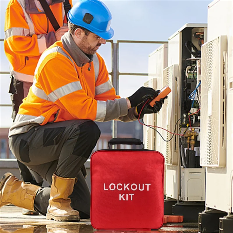 AAAEL-Lock Out Tag Out Kits Electrical,57 Lockout Tagout Kit With Breaker Hasps Tag Padlock Plug Lockout For OSHA-Loto Kit