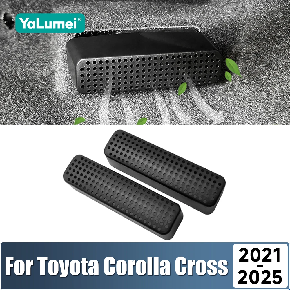 For Toyota Corolla Cross XG10 2021 2022 2023 2024 2025 Hybrid Car Rear Seat Under Air Vent Duct Outlet Cover Shell Accessories