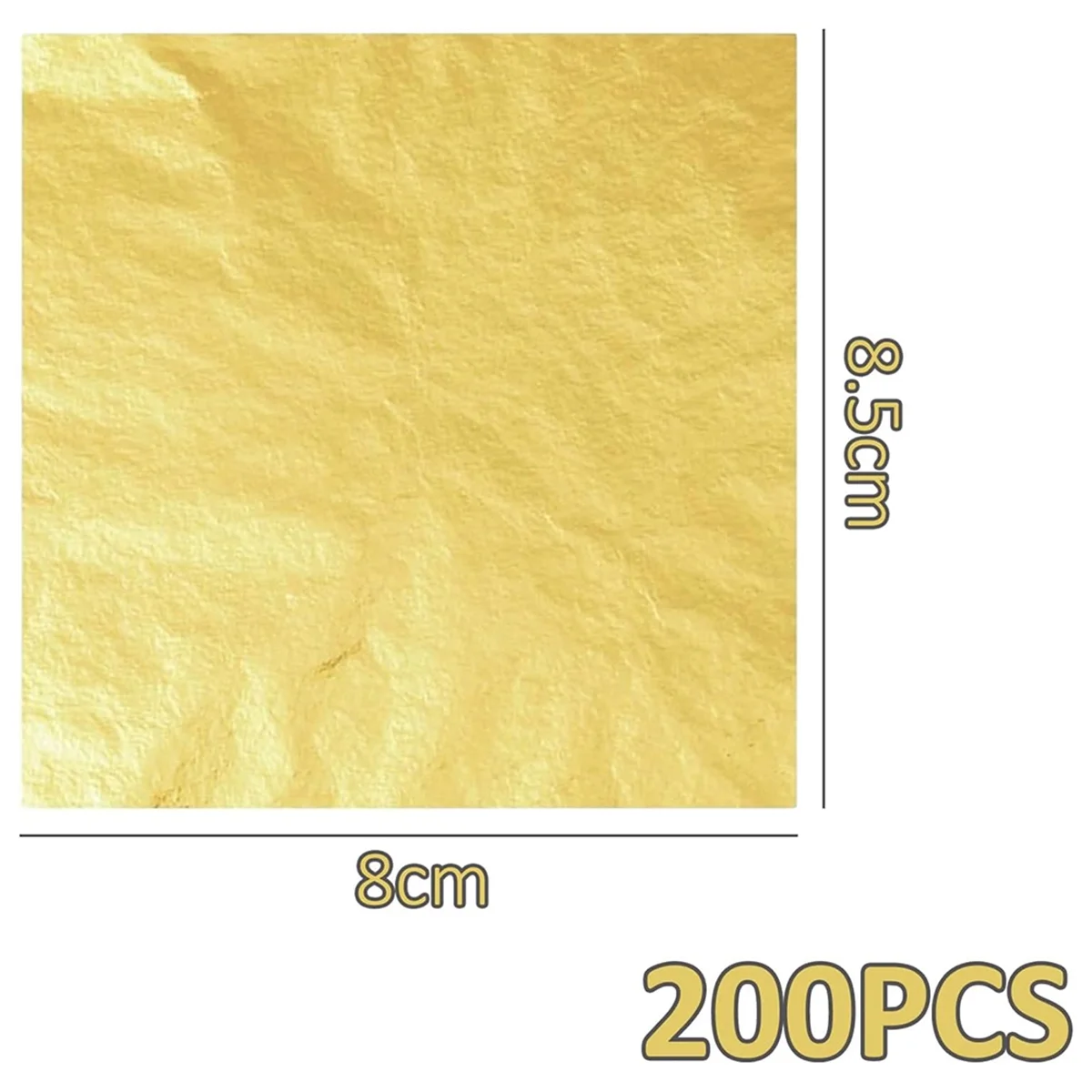 200 PCS Gold Sheets Gold Foil for Art Gilding Flakes Multipurpose Gold Leaves Flakes Gold Flakes 8.5 X 8 cm image 2