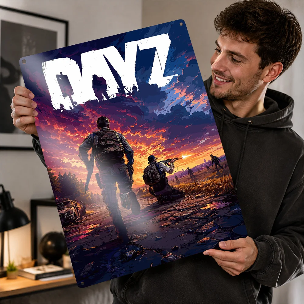 DayZ Sunset Expedition Aluminum Poster Personalized Metal Sign Battlefield Squad Design Wall Art Loved By Survival Enthusiasts