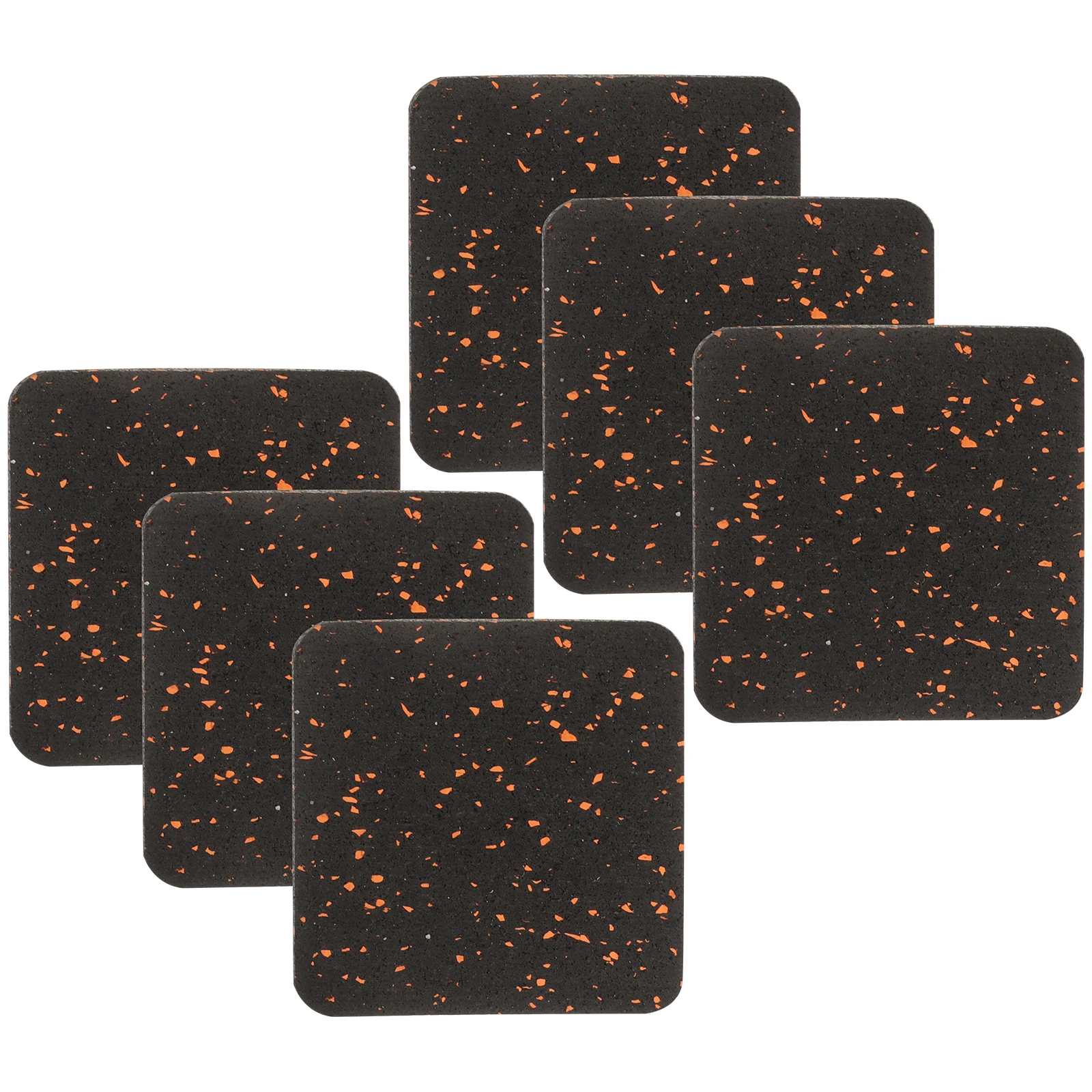 

6pcs Treadmill Cushion Mats Noise Reduction Floor Protectors for Gym Hardwood Rubber Mats Exercise Bike Pad Yoga