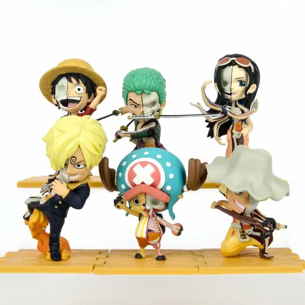 Bandai semi-anatomy series, pirate, blind box, Luffy, Sauron, Chopper, figure tide play animation peripheral  a complete set