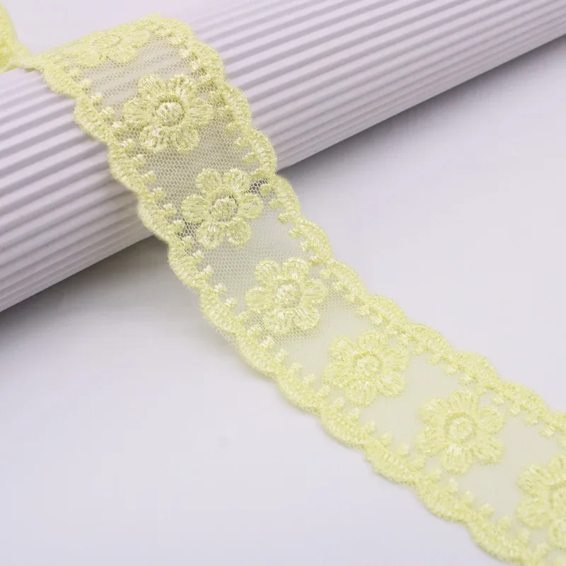 kewgarden Flower Elastic Lace Ribbons 1.5\