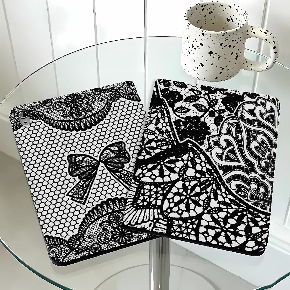 Double Bow Pattern Case for Samsung Galaxy Tab S9 FE A8 S10FE A11 S10 Plus A9Plus S7 S8+ S9+ S10 Lite S11 A7 Lite With Pencil
