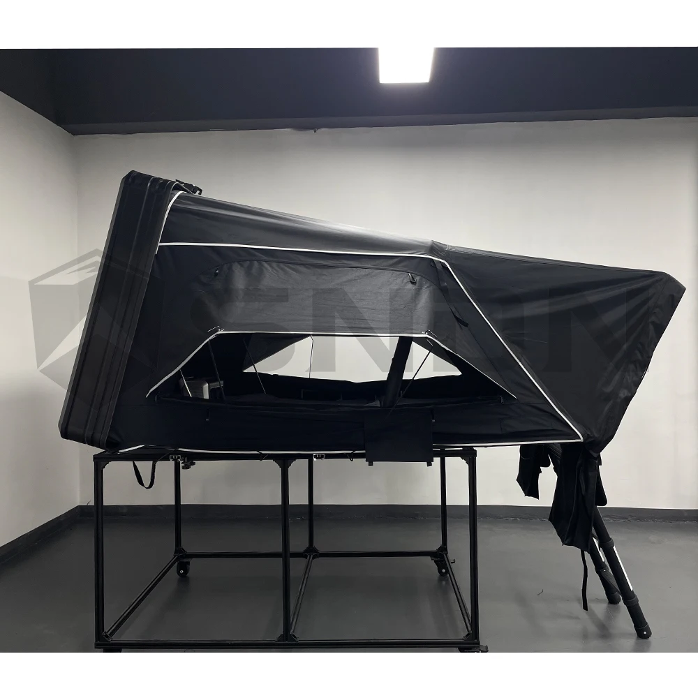 Aluminum Side Opening Hard Shell Roof Top Tent Pickup Roof Top Tent for Whole Family Large Size Roof Top Tent 3