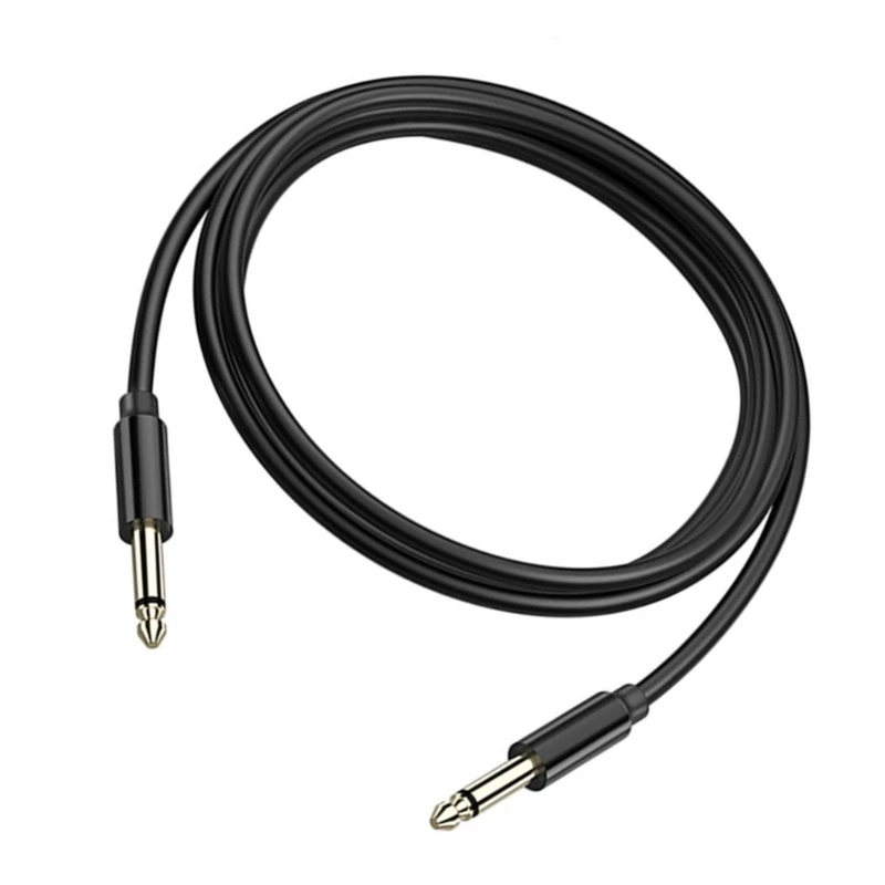 6.35mm Stereo Auxiliary Cable Professional 6.35mm Male to 6.35mm Cord for Instrument and Sound Equipment