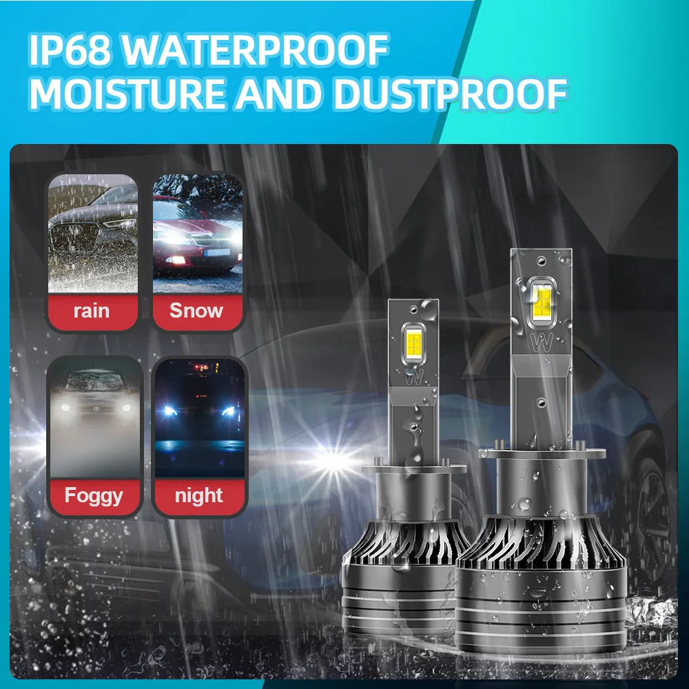 

Roadsun 6000K White H1 Car LED Headlights 20000LM High Power 150W Upgrade 3570 CSP Chips Auto LED Bulbs Universal for Cars