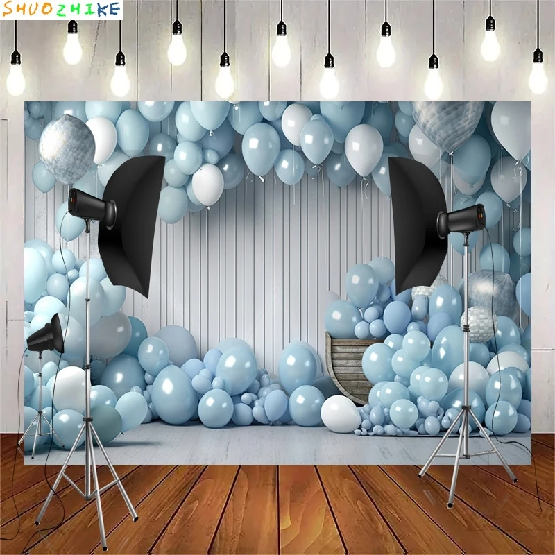 بالونات ملونة نابضة بالحياة ، خلفيات ، مستلزمات التصوير الفوتوغرافي ، حفلة أعياد الميلاد ، ديكور غرفة الأطفال ، خلفية استوديو الصور ، الدعائم ، أو