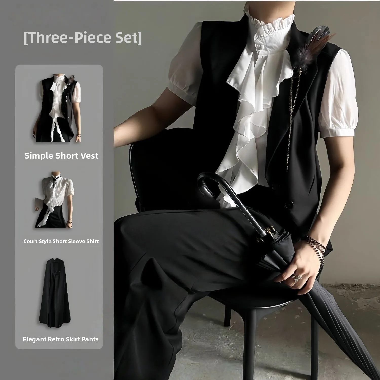 

Жилет Bla в стиле ретро k Sle Design с поясом самурая и поясом Dr Pan, летний сезон, женское полиэфирное волокно