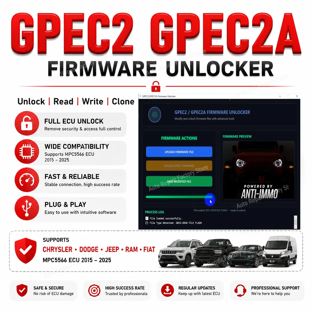 GPEC2 GPEC2A Sbloccatore Firmware 2015–2025: Sblocca Il Pieno Potenziale - Strumento Diagnostico RAM ECU MPC5566 MPC5674-image