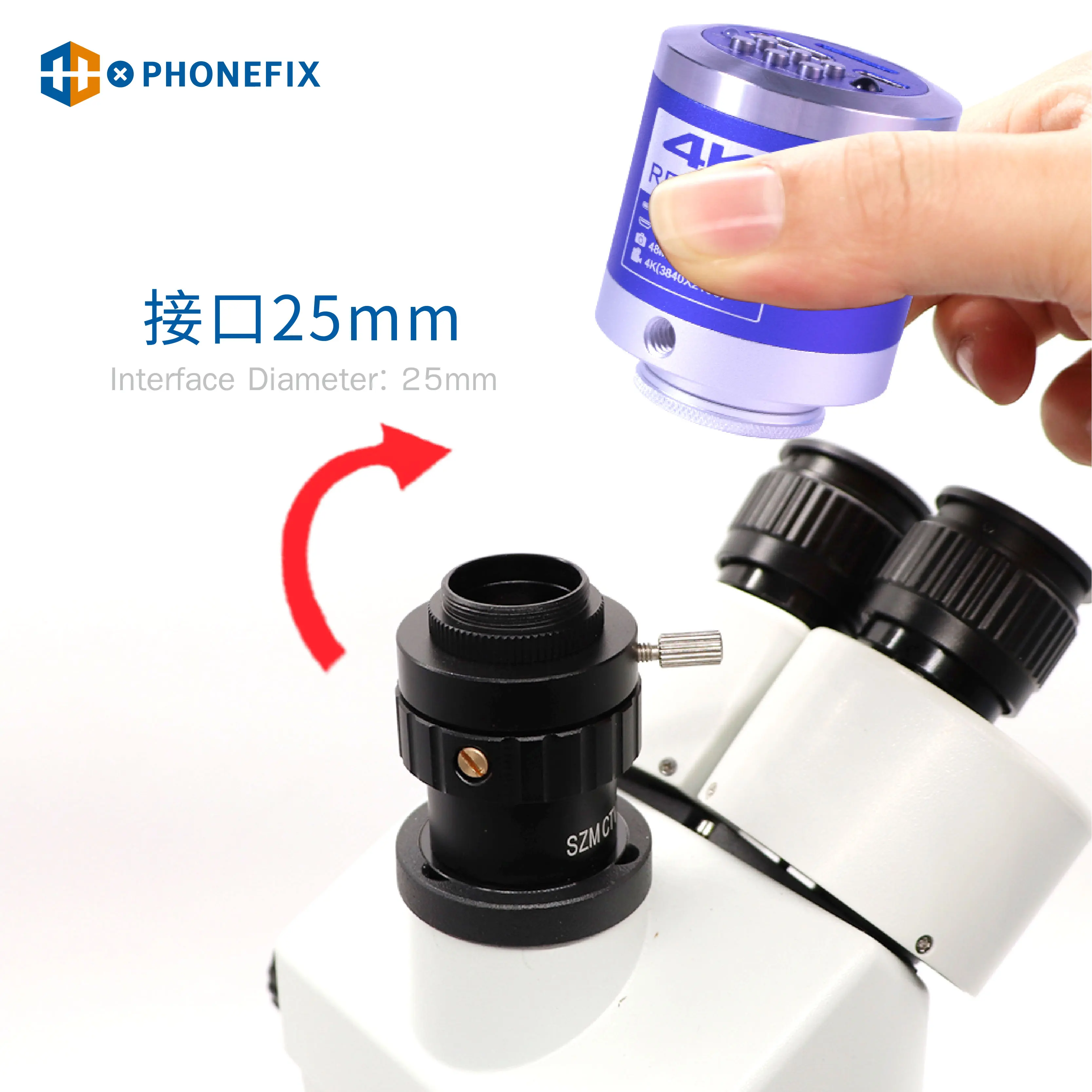Imagem -02 - Câmera do Microscópio de Trinocular 4k 48mp Ultra hd Ccd Cmos Hdmi 1080p 60fps Vídeo Industrial Aquisição da Imagem Digital