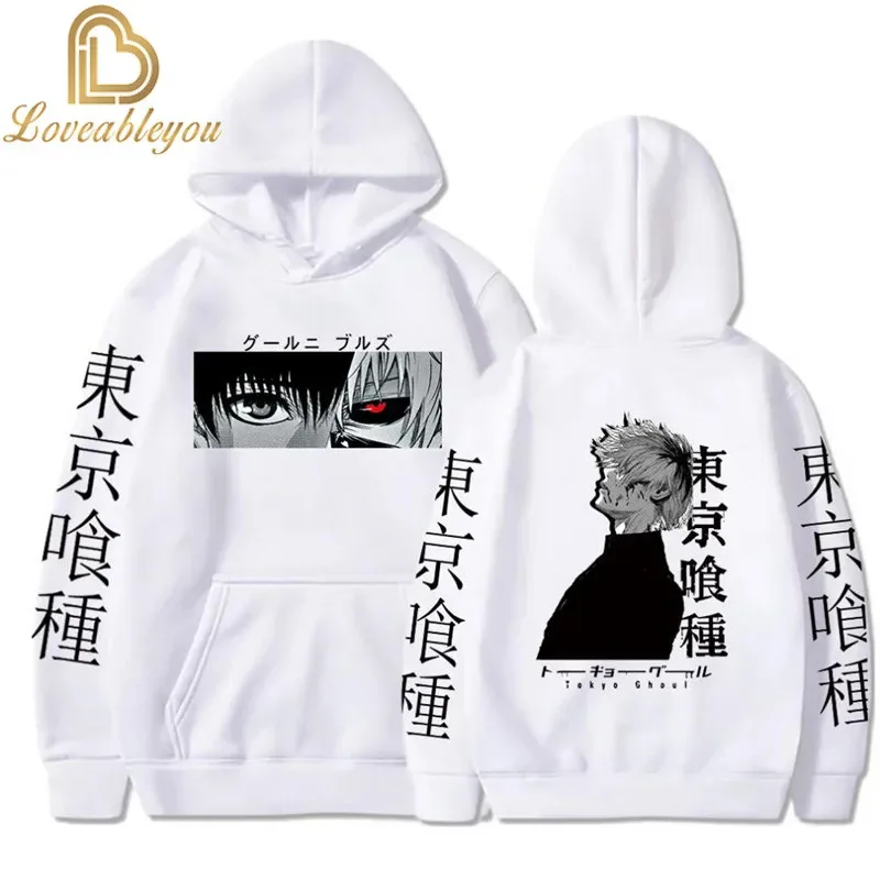 Qq45Anime Hoodies Tokyo Ghoul Streetwear Moletons 2D Moletom Com Capuz Casacos Confortáveis Tops Meninos Meninas Pulôveres Sudadera