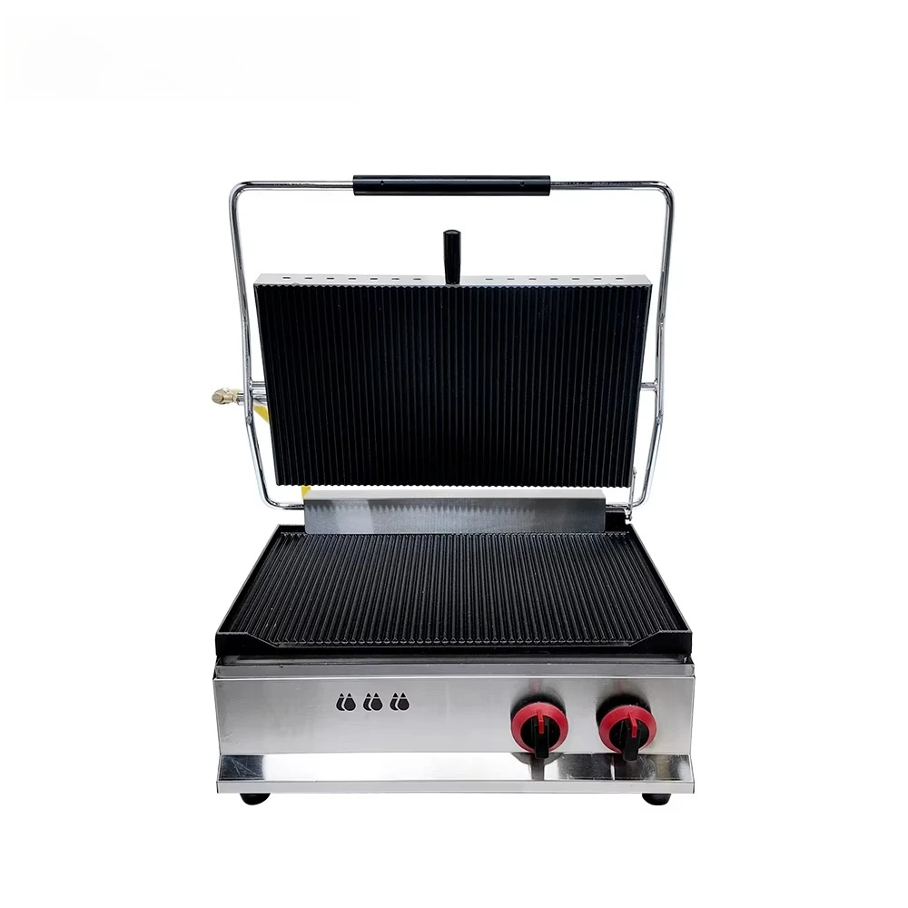 Factory Outlet Commercial Gas Full Grooved Griddle Grill Restaurant Kitchen LPG Natural Gas Cooking Equipment