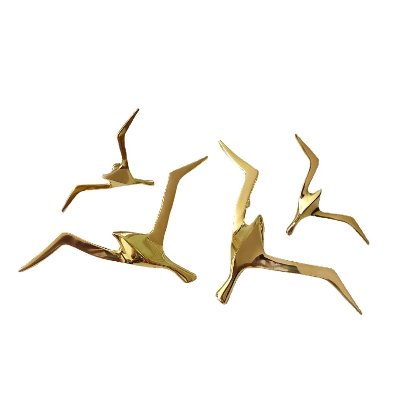Brass Modern Abstract Seagull Drawer Cabinet Door Bookshelf Wine Cabinet Storage Cabinet Handle Accessories Hardware