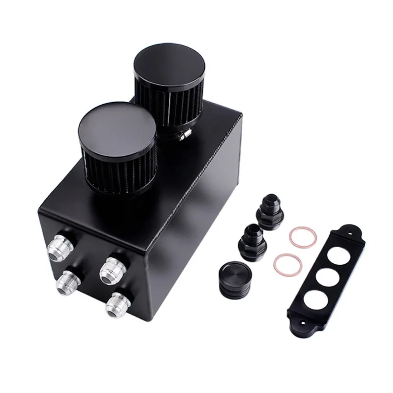 Auto Modification Parts Double Hole Filter Oil Pot Aluminum Alloy Ventilation Pot Suitable for Honda Civic 92-00