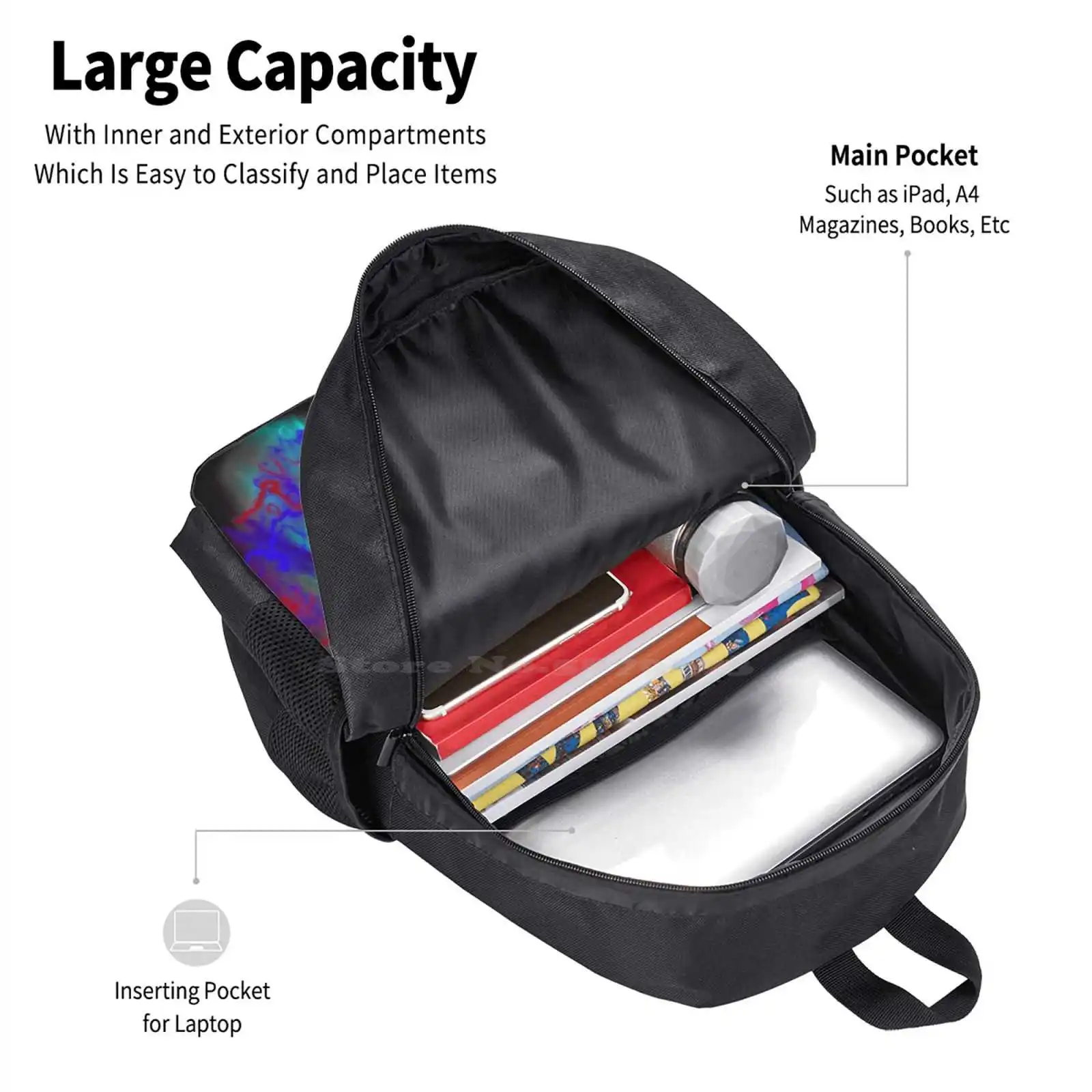 Electrifying Hot Sale Schoolbag Backpack Fashion Bags Lightning Darts Board Game Games Awesome Blue Shocking Electric Cool image 5
