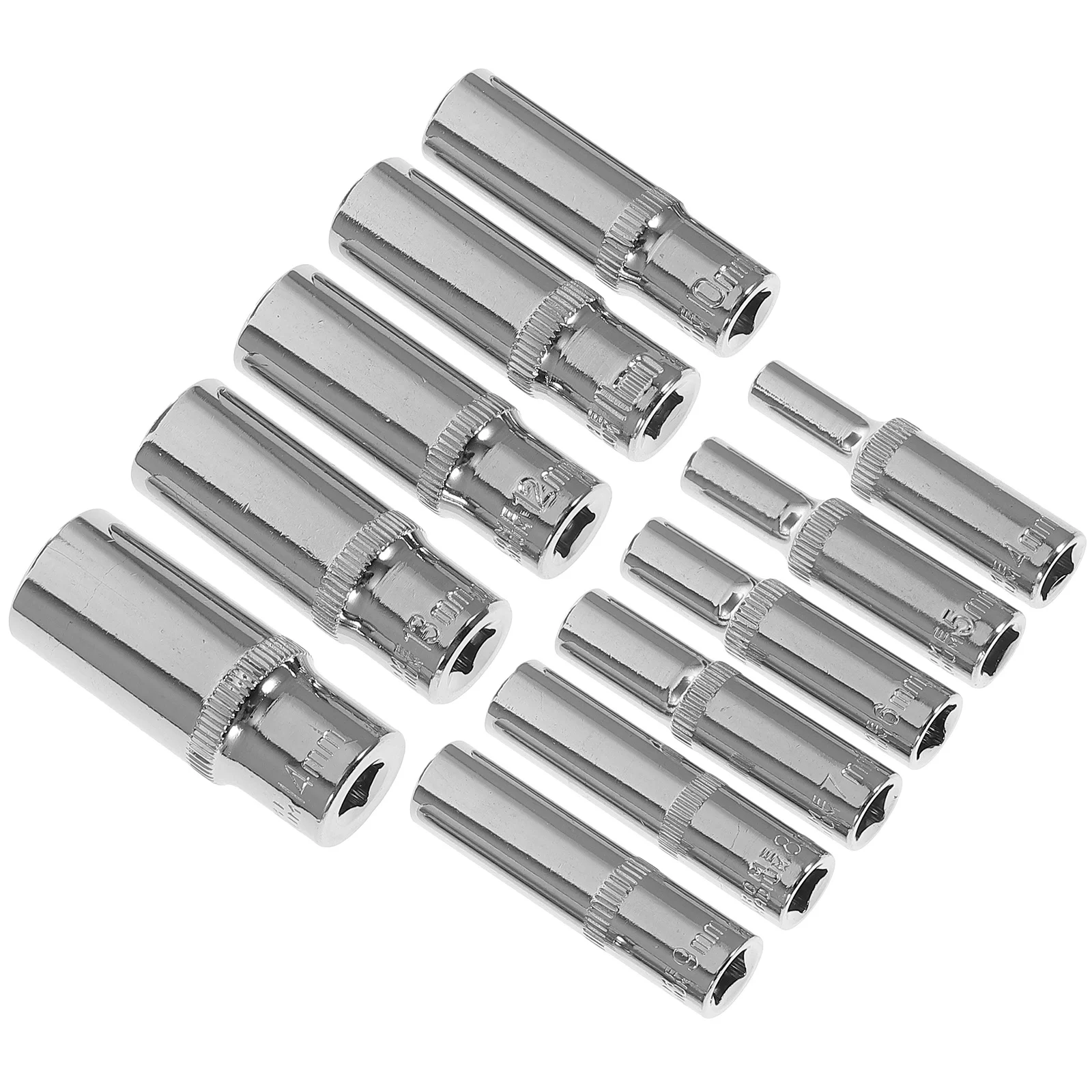 

1 4-14Mm 1/4 Inch Drive Socket Set High Grade Steel Durable Smooth Finish No Hand Scratch Assorted Socket Tool Set Repair Supply